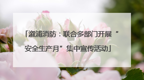 溆浦消防：联合多部门开展“安全生产月”集中宣传活动